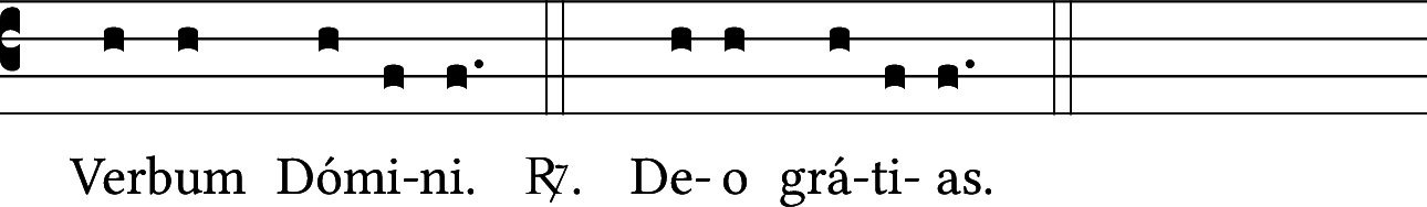 Verbum Domini — Deo gratias